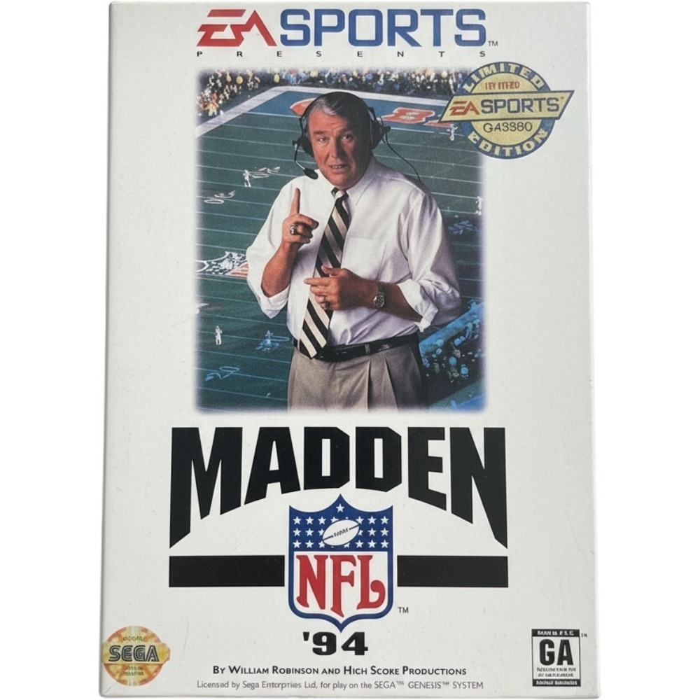 Madden NFL 94 1st Round Limited Edition Sega Genesis Complete CIB EA Sports